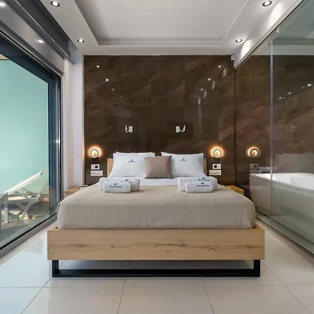 Rhodes Skyline With In Door Jacuzzi Sea View アパート *