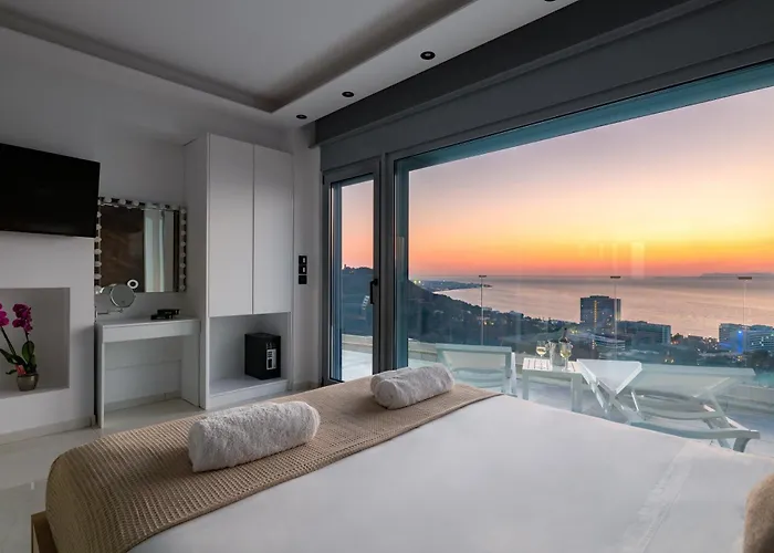 Appartamento Rhodes Skyline With In Door Jacuzzi Sea View