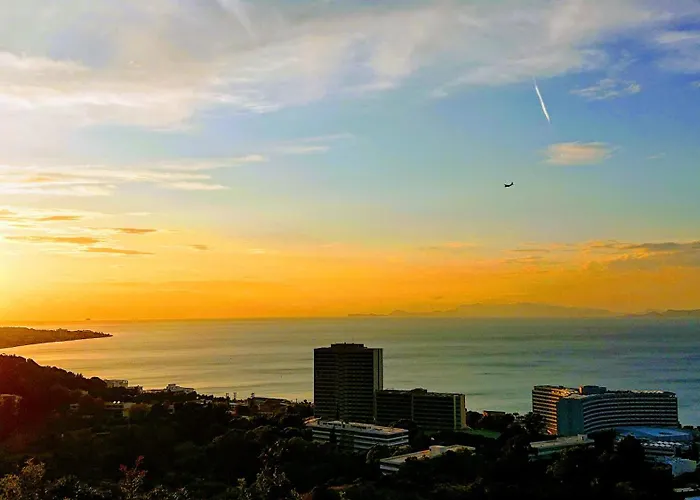 公寓 Rhodes Skyline With In Door Jacuzzi Sea View 依克希亚